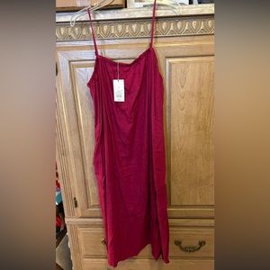 A New Day Womens Tank Dress pink Magenta Size Large NWT